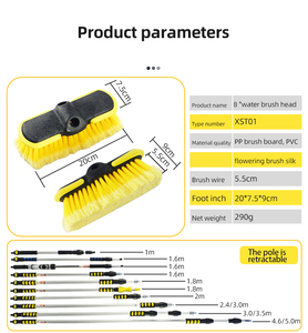 10 inç teleskopik araba yıkama PVC fırça, araba yıkama fırçası temizleme fırçaları su yoluyla - Product Image 5