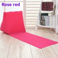 Coussin triangulaire gonflable en PVC floqué, imperméable, oreiller de plage, matelas, style chaise de pêche d'été, 1 place, léger