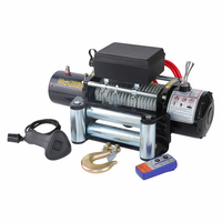 Treuil électrique robuste à moteur 12V 24V DC avec frein mécanique automatique et forte puissance de traction pour atelier, entrepôt et ferme