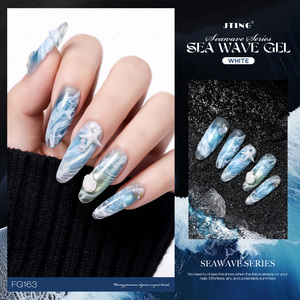 เจลแต่งเล็บ JTING Fluid Sea Wave สีขาว ลายคลื่นทะเล  แบบลูกไม้  สำหรับตกแต่งเล็บ  ปราศจากสาร HEMA/TPO  ใช้กับยูวีเจล สำหรับร้านทำเล็บ - Product Image 5