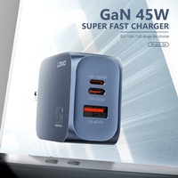 Cargador de Viaje Portátil LDNIO Q6 de 45W GaN, Cargador Universal para Teléfono Celular con Función PD, Salida de 5V/3A, Estándar de Enchufe Estadounidense