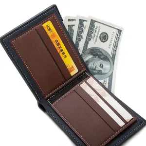 Business Fashion PU Wallet Change Leather Wallet Card Clip Men's European And American Multi Card Wallet