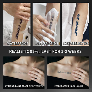 Tatuaggio Temporaneo con Citazioni Motivazionali, Creativo Semi-Permanente, Impermeabile, Dura 2 Settimane, Tatuaggio a Base di Erbe per Braccio e Collo - Product Image 5