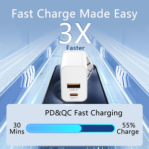 <span class=keywords><strong>Chargeur</strong></span> 40W à charge rapide, double port, prise 20W Type C et USB A, adaptateurs certifiés UKCA pour appareils britanniques - Product Image 2