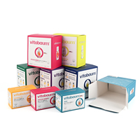 Boîtes en papier enduites personnalisées, écologiques, réutilisables, imperméables, avec revêtement UV, emballage imprimé pour compléments alimentaires