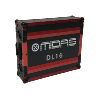 Boîtier de scène 3U en aluminium rouge et contreplaqué noir de haute qualité OEM/ODM pour Midas DL16 avec étanchéité IP67 et 4 pieds en caoutchouc, conception flexible