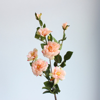 YOPIN-7630 Großhandel 74cm Real Touch Chinesische Seiden rose 7-köpfige rosa weiße rote Hochzeits blume für Weihnachten und Muttertag