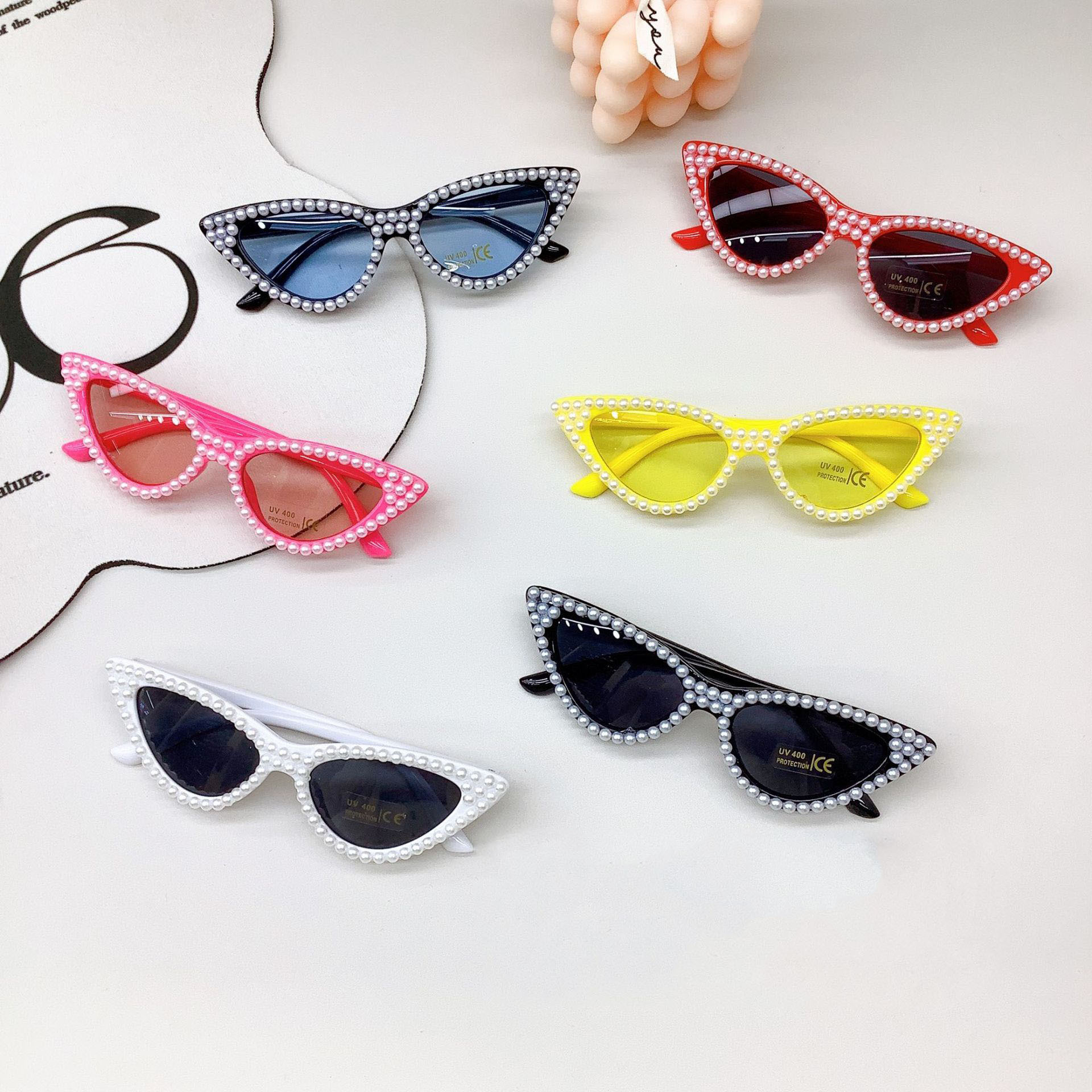 213 Retro Cat Eye Child Sunglass Cute Plastic Frame With 