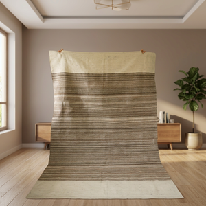 Wholesale 170 X 230cm Beige Modern Handwoven <b>Rug</b> 100% Cotton with Plush Pile Height for Home Use Direct India Factory Supplier - Product Image 2