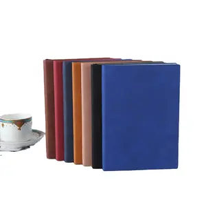 Embossed Traveler Pu Leather Bound Cover Notebook A5 Genuine Customized Soft Pu Leather Notebook
