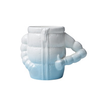 Tasse en céramique 400ML avec poignée de bras doudoune tasse de petit déjeuner en porcelaine pour café thé lait bière-tasse à eau durable