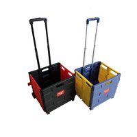 Chariots en plastique pliables, empilables, pliables et emboîtables de 35 kg