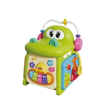 Máquina de cuentos de iluminación para bebés hexaédricos de Educación Temprana, caja de música multifuncional 6 en 1, juguete educativo eléctrico para niños