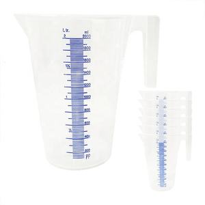Vente en gros de gobelets doseurs en plastique de 2 litres, gobelets doseurs en plastique pour peinture et expresso, 2000 ml, Maatbeker - Product Image 1