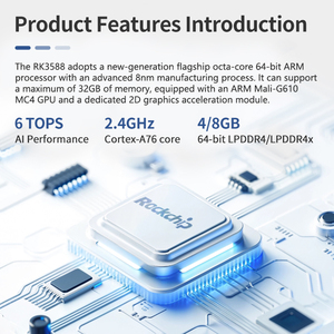 RK3588-4GB 8-कोर 8k ai सिस्टम-ऑन-मॉड्यूल कॉर्बोर्ड इन-स्टॉक 8k वीडियो कोडेक एंड्रॉइड लिनक्स 8-कोर एम्बेडेड कंप्यूटर के लिए सशक्त - Product Image 3