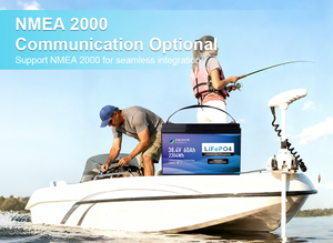 Batería de Litio Marina Impermeable Opcional NMEA 2000 de 12V 24V 36V 48V 96V 50Ah 60Ah 100Ah 105Ah 150Ah 200Ah para Barcos y Yates - Product Image 4