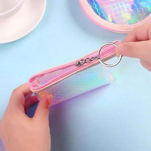 Porte-monnaie carré étanche en TPU laser pour filles, motif écailles de poisson coloré, petit sac à monnaie tendance - Product Image 5