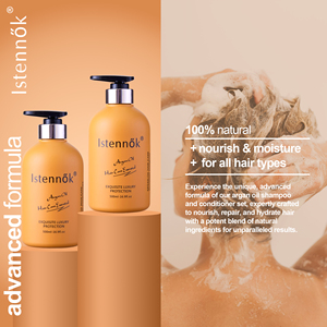 Ensemble de shampooing après-shampooing à la kératine et à l'huile d'argan sans sulfate Système de croissance des <span class=keywords><strong>cheveux</strong></span> enrichi en protéines biologiques de qualité salon de luxe - Product Image 6