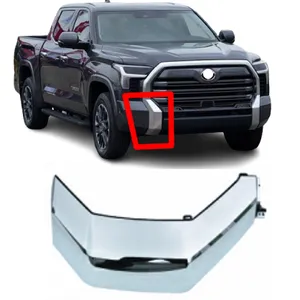 Car Body Kit Chromed Plastic Front Bumper Caps Cover For Toyota Tundra TRD 2022 2023