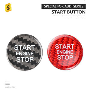 ES Carbon Car Accessories Stop Engine Start Button Carbon Fiber Price For <span class=keywords><strong>Audi</strong></span> A4 A4L A5 A6 A6L A7 Q3 Q5 <span class=keywords><strong>Q7</strong></span> Q5L - Product Image 3