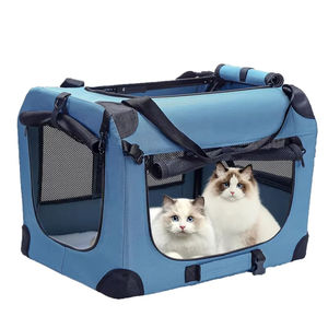 Moda büyük kapasiteli katlanabilir evcil hayvan kafesi araba çantası ve taşınabilir araba taşıyıcı taşınabilir köpek sırt çantası açık seyahat Pet bavul - Product Image 4