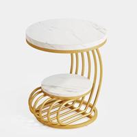 Nouvelle table basse moderne et simple, table d'appoint ronde créative pour salon, table d'appoint et étagère de rangement de chevet