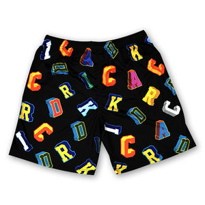 Sublimación personalizada camiseta al por mayor impresión diseño pantalones cortos letras traje de hombre - Product Image 5