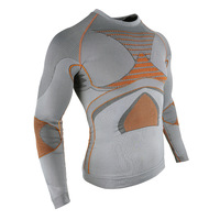 Haut de compression thermique sans couture personnalisé avec logo pour homme et femme, sous-vêtement de ski OEM, compression zonale, directement de l'usine