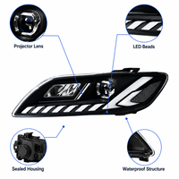 Ensemble de phares LED BK pour Audi Q7 2006-2015, projecteur laser, DRL dynamique, clignotant séquentiel, plug and play