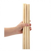 Tiges de chevillères en bois non finies, bâtons ronds en bois dur, pour artisanat, support de gâteau à étages, baguettes à ruban de mariage, piquets