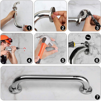 1-3 Schritt Edelstahl Aufzug Balkon Badezimmer Badewanne Bad Indoor Outdoor Deck Industrie rohr Treppe Handlauf für Staris