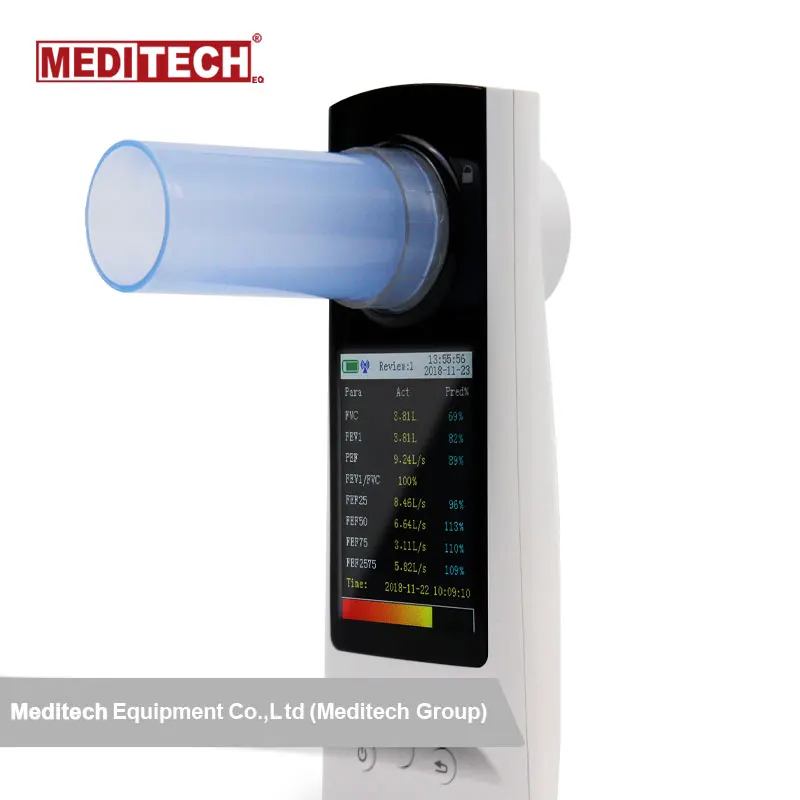 Meditch Color Display Digital Spirometer Lung Function Diagnostic Spirometry Spirometer CE ISO supported