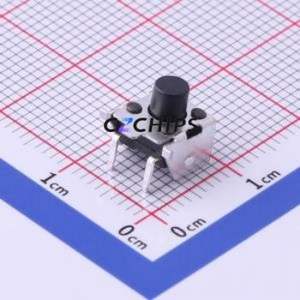 TS-1037-A6B3-D2 Tactile Switch SMD Switch Single Pole Single Throw Round Button 2.5N Horizontal Mount - Product Image 1