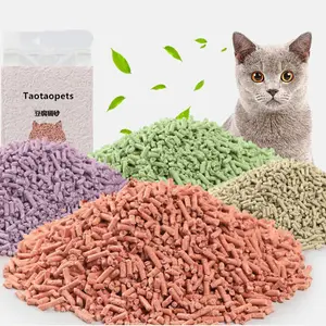 Tofu Katzenstreu Taotaopets Hersteller 6L Pflanze abbaubarer Katzenstreu Großhandel 5 Aromen Katzen sand