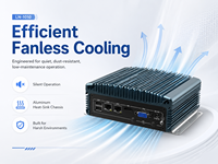 Mini PC Compacto con Doble LAN, USB, COM, HD, VGA, WiFi, 4G Opcional para Computación Edge, Compatible con Windows y Linux