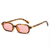 Bettega Lunettes de soleil transfrontalières à monture étroite Europe et États-Unis personnalité mode carré simple lunettes de soleil élégantes