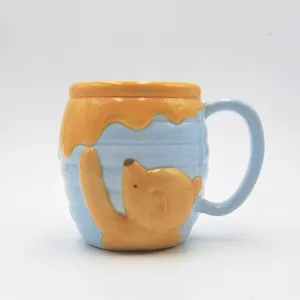 Hot selling big belly pot Winnie decor porcelain coffee mug