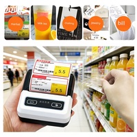 Imprimante d'étiquettes portable 80 mm, mini-imprimante thermique 203 dpi pour l'impression sans fil d'étiquettes d'expédition, compatible iOS, Android, Windows - En stock