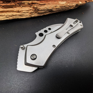 <span class=keywords><strong>Cuchillo</strong></span> Plegable <span class=keywords><strong>Karambit</strong></span> de Acero Inoxidable Plateado, <span class=keywords><strong>Cuchillo</strong></span> de Bolsillo de Uso Diario para Cortar Frutas - Product Image 2