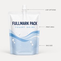 Pochette à bec verseur personnalisée pour l'emballage de yaourts, boissons et jus – Sac d'emballage liquide anti-fuite avec buse