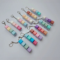 Pocket Tactile Switch Tester Keyring, Multi Color Custom Keycap Fidget Toy Wholesale Stress Relief Gadget