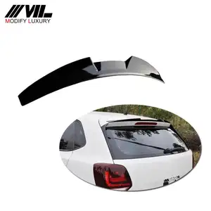 ABS negro brillante trasero Spoiler tronco ala para Volkswagen Polo estándar 2011-2018