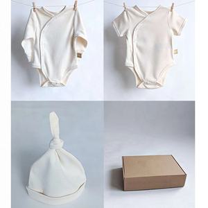 지원 화이트 100% 유기농 면 기모노 세트 아기 선물 상자 신생아 선물 아기 옷 세트 - Product Image 2