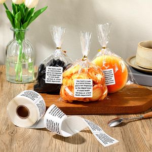 Etiquetas cuadradas de 1.5” para alimentos, impresas térmicamente, para panadería casera, pan, masa madre y empaques de alimentos caseros - Product Image 4