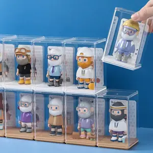 Thời trang mới giá rẻ sưu tầm hành động con số Stackable búp bê hiển thị đứng rõ ràng con số hiển thị trường hợp với khe cắm thẻ ID - Product Image 1