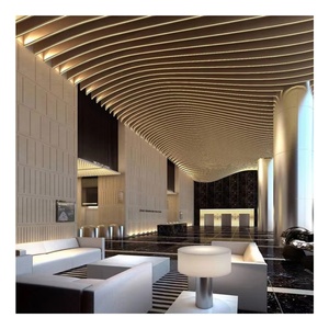 Ses emici ahşap tahıl dalgalı profil tavan U şeklinde tavan - Product Image 1