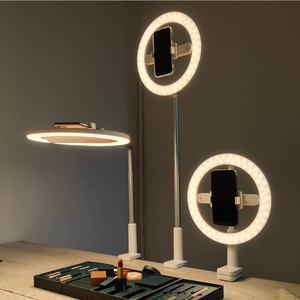 Anneau lumineux LED pour selfie avec support pour TikTok, <span class=keywords><strong>YouTube</strong></span>, streaming vidéo, lampe de remplissage de bureau, support de téléphone suspendu - Product Image 5
