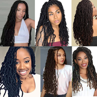 Faux Locs Crochetés 14''18''24''30''36'' – Cheveux Tressés Bohèmes Effilochés Doux – River Butterfly Locks pour Tresses au Crochet