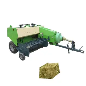 Tractor trailed self-propelled straw round square hay baler