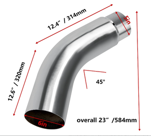 Precio al por mayor: Tubo de <span class=keywords><strong>escape</strong></span> cromado aprobado para el mercado estadounidense, codo de <span class=keywords><strong>escape</strong></span> de 4 y 5 pulgadas, puntas de <span class=keywords><strong>escape</strong></span> 47 y 58 - Product Image 2